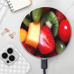 Fruits, Food, Green, Red, Strawberry, Yellow Wireless Fast Charger(white) by nateshop