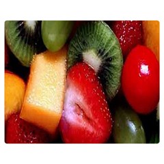 Fruits, Food, Green, Red, Strawberry, Yellow Premium Plush Fleece Blanket (medium) by nateshop