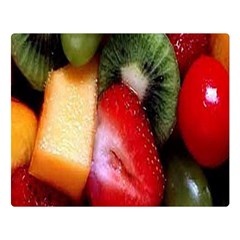 Fruits, Food, Green, Red, Strawberry, Yellow Premium Plush Fleece Blanket (large) by nateshop