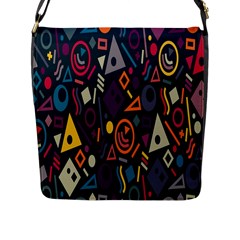Inspired By The Colours And Shapes Flap Closure Messenger Bag (l) by nateshop