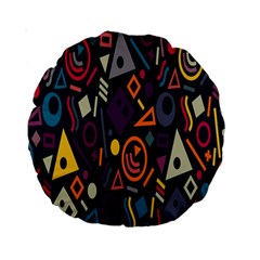 Inspired By The Colours And Shapes Standard 15  Premium Round Cushions by nateshop