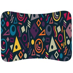 Inspired By The Colours And Shapes Velour Seat Head Rest Cushion by nateshop