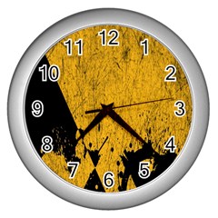 Yellow Best, Black, Black And White, Emoji High Wall Clock (silver) by nateshop