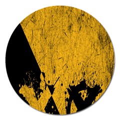 Yellow Best, Black, Black And White, Emoji High Magnet 5  (round) by nateshop