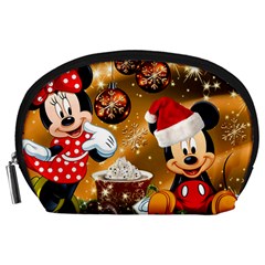 Cartoons, Disney, Merry Christmas, Minnie Accessory Pouch (large) by nateshop