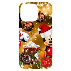 Cartoons, Disney, Merry Christmas, Minnie Iphone 14 Pro Max Black Uv Print Case by nateshop