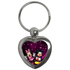 Cartoons, Disney, Mickey Mouse, Minnie Key Chain (heart) by nateshop