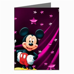 Cartoons, Disney, Mickey Mouse, Minnie Greeting Cards (pkg Of 8) by nateshop