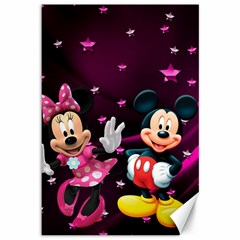 Cartoons, Disney, Mickey Mouse, Minnie Canvas 12  X 18 