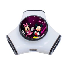 Cartoons, Disney, Mickey Mouse, Minnie 3-port Usb Hub by nateshop