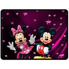 Cartoons, Disney, Mickey Mouse, Minnie Two Sides Fleece Blanket (large) by nateshop