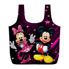 Cartoons, Disney, Mickey Mouse, Minnie Full Print Recycle Bag (l) by nateshop