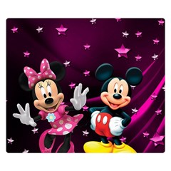 Cartoons, Disney, Mickey Mouse, Minnie Two Sides Premium Plush Fleece Blanket (small) by nateshop