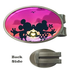 Mickey And Minnie, Mouse, Disney, Cartoon, Love Money Clips (oval)  by nateshop