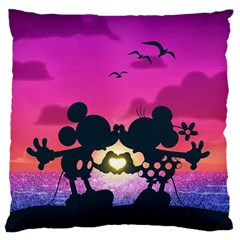 Mickey And Minnie, Mouse, Disney, Cartoon, Love Standard Premium Plush Fleece Cushion Case (one Side) by nateshop