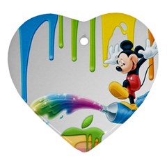 Mickey Mouse, Apple Iphone, Disney, Logo Ornament (heart) by nateshop