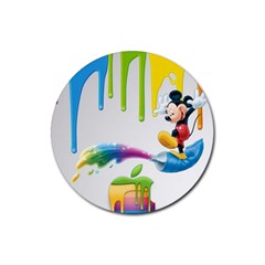 Mickey Mouse, Apple Iphone, Disney, Logo Rubber Coaster (round) by nateshop