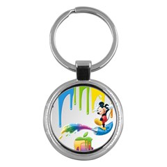 Mickey Mouse, Apple Iphone, Disney, Logo Key Chain (round) by nateshop