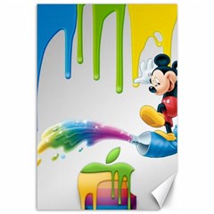 Mickey Mouse, Apple Iphone, Disney, Logo Canvas 12  X 18  by nateshop