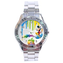 Mickey Mouse, Apple Iphone, Disney, Logo Stainless Steel Analogue Watch by nateshop