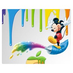 Mickey Mouse, Apple Iphone, Disney, Logo Two Sides Premium Plush Fleece Blanket (medium) by nateshop