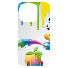 Mickey Mouse, Apple Iphone, Disney, Logo Iphone 14 Pro Black Uv Print Case by nateshop