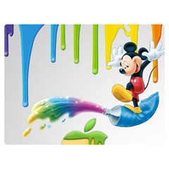 Mickey Mouse, Apple Iphone, Disney, Logo Two Sides Premium Plush Fleece Blanket (extra Small) by nateshop