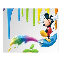 Mickey Mouse, Apple Iphone, Disney, Logo Premium Plush Fleece Blanket (large) by nateshop