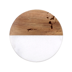 Mickey Mouse, Apple Iphone, Disney, Logo Classic Marble Wood Coaster (round)  by nateshop