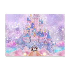 Disney Castle, Mickey And Minnie Sticker A4 (10 Pack) by nateshop