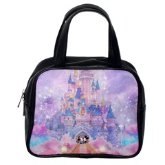 Disney Castle, Mickey And Minnie Classic Handbag (one Side) by nateshop