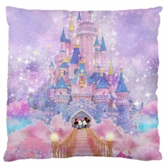 Disney Castle, Mickey And Minnie Large Cushion Case (two Sides)