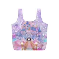 Disney Castle, Mickey And Minnie Full Print Recycle Bag (s) by nateshop