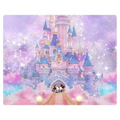 Disney Castle, Mickey And Minnie Two Sides Premium Plush Fleece Blanket (medium) by nateshop