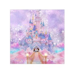 Disney Castle, Mickey And Minnie Square Satin Scarf (30  X 30 ) by nateshop