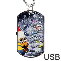 Minions Christmas, Merry Christmas, Minion Christmas Dog Tag Usb Flash (two Sides) by nateshop