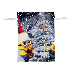 Minions Christmas, Merry Christmas, Minion Christmas Lightweight Drawstring Pouch (l) by nateshop