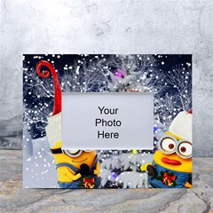 Minions Christmas, Merry Christmas, Minion Christmas White Tabletop Photo Frame 4 x6 