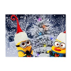 Minions Christmas, Merry Christmas, Minion Christmas Crystal Sticker (a4) by nateshop