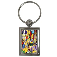 The Simpsons, Cartoon, Crazy, Dope Key Chain (rectangle) by nateshop