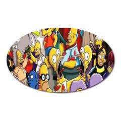 The Simpsons, Cartoon, Crazy, Dope Oval Magnet by nateshop