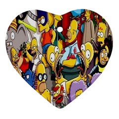 The Simpsons, Cartoon, Crazy, Dope Heart Ornament (two Sides) by nateshop