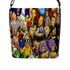 The Simpsons, Cartoon, Crazy, Dope Flap Closure Messenger Bag (l) by nateshop