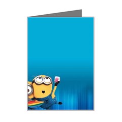 Minions, Blue, Cartoon, Cute, Friends Mini Greeting Card by nateshop