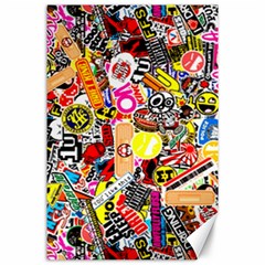 Sticker Bomb, Art, Cartoon, Dope Canvas 24  X 36  by nateshop