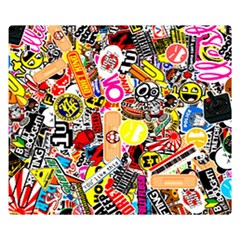 Sticker Bomb, Art, Cartoon, Dope Premium Plush Fleece Blanket (small) by nateshop