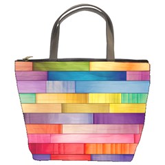 Rainbow Wood Bucket Bag by zappwaits