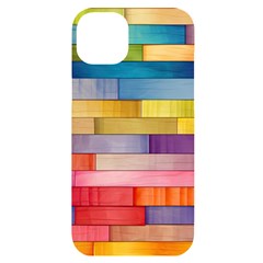 Rainbow Wood Iphone 14 Plus Black Uv Print Case by zappwaits