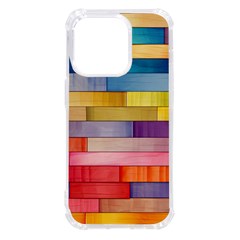 Rainbow Wood Iphone 14 Pro Tpu Uv Print Case by zappwaits