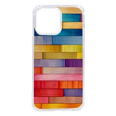 Rainbow Wood Iphone 14 Pro Max Tpu Uv Print Case by zappwaits